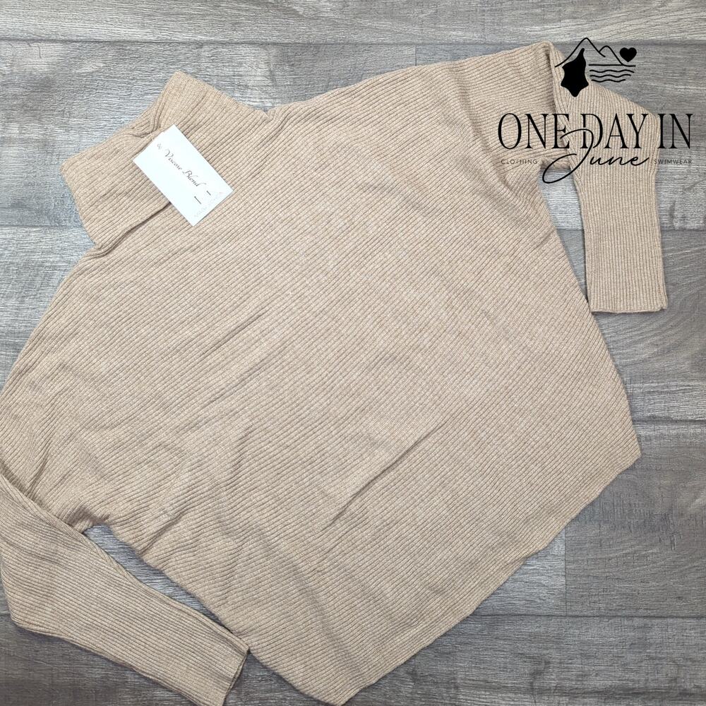 Magaschoni Long Sleeve Mock Crop Sweater Size L